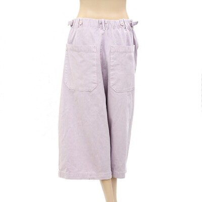 Free People Hard Rain Gaucho Pants High Waisted Wide-Leg Cotton S
