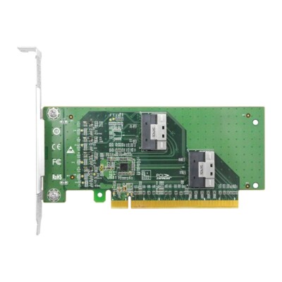 PCI Express x16 to Two SlimSAS SFF-8654 8i Adapter