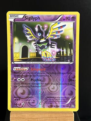 Pokemon Karte Sigilyph 52/124 BW Dragons Exalted Reverse Holo Rare Near Mint