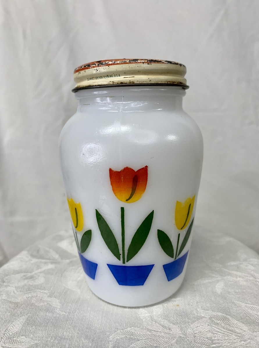 Vintage Anchor Hocking Fire King Tulip Pepper Shaker with Lid | eBay