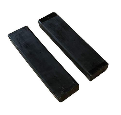 2 Gabon Ebano Legno 8x1,75x1 Bilancia Coltello Gioco Chiamate Chitarre Ponti Legno Ebano - Foto 2 di 4