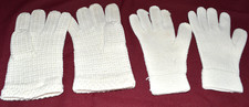 Vintage Ladies' Knit Gloves in White