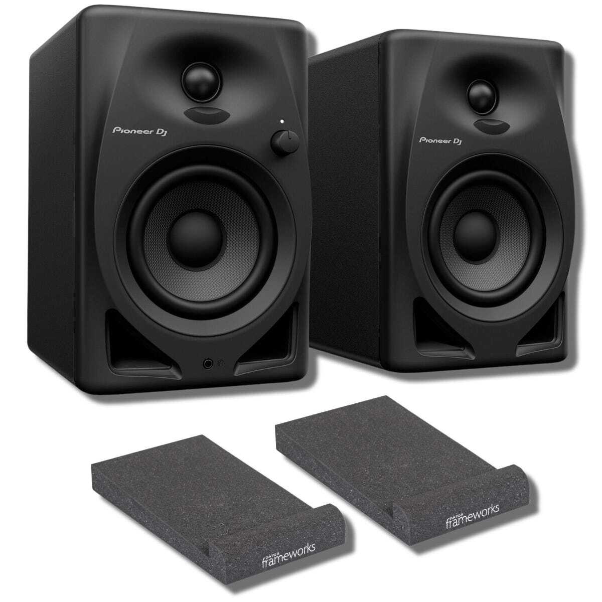 Pioneer DJ DM-40D Monitor Speakers (Pair, Black) with Isolation