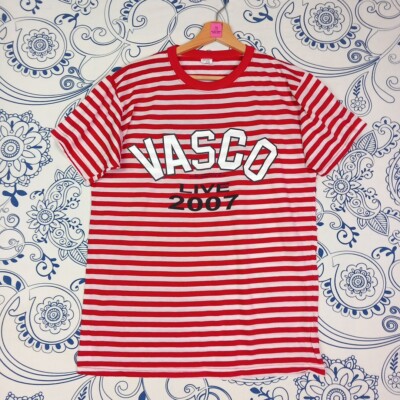 VASCO ROSSI SAMMLER T SHIRT S/M BASTA PEU TOUR DATE 2007 DEADSTOCK ORIGINAL