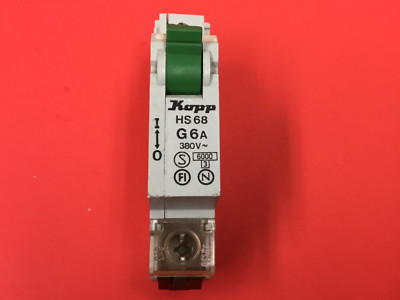 KOPP - HS68 - G 6A - Circuit Breaker 1 Pole