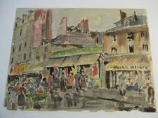 GUY DE NEYRAC ORIGINAL PAINTING ANTIQUE PARIS FRENCH IMPRESSIONIST STREET SCENE