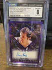 2024 Leaf Gold Stars Auto Jerry West Purple  #'d 2/7, Card Graded 8 Auto 10