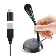 Mic for Mac mini , USB Microphone, Plug Play Desktop Cardioid Condenser Exte...