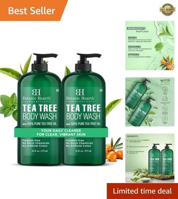 Revitalizing Tea Tree Body Wash 16 fl oz 2 Pack - Antifungal & Moisturizing