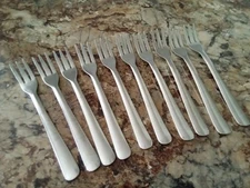 Crestview Cocktail Seafood Forks Stainless 5 3/4" Set of 10
