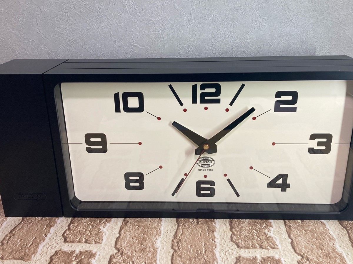 DULTON Double Face Wall Clock Rectangle Black Magnet Type H21