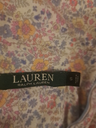 Lauren Ralph Lauren Floral Print Pajamas Small Shorts &top Set Relax Preppy - Picture 7 of 9