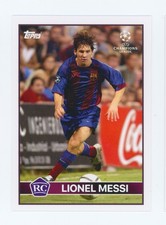 2020 Lionel Messi Topps UEFA Champions League FC Barcelona Lost Rookie Card D. rookie card picture