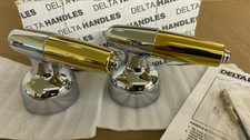 Delta H65CB Two Large Neo Style Chrome  Brass Faucet Lever Handles