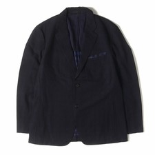 ISSEY MIYAKE Jacket Navy Blue Size:1 Back Tartan Check Summer Used BEEG-0