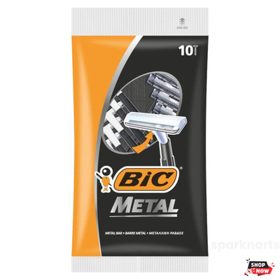 BIC Metal Disposable Razors Mens 10 Count Single Blade Sensitive Stainless Steel
