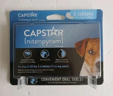 CAPSTAR Fast-Acting Oral Treatment for Small Dogs 2-25 lbs 6 Tabs EX 2026+ 3370