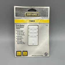 15 Amp 4-Hour In-Wall Push Button Countdown Timer Switch White