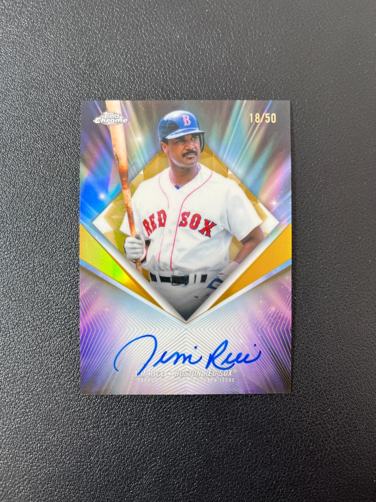 2026 Topps Chrome Jim Rice 75th Diamond Auto Gold 18/50 BJST