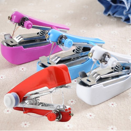 White Handheld Sewing Machine Portable Mini Manual Sewing Tool Hand Stitcher - Picture 8 of 15