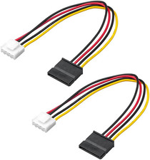 2Pack 4 Pin to SATA Female Hard Drive Power Adapter Cable Compatible with Hike