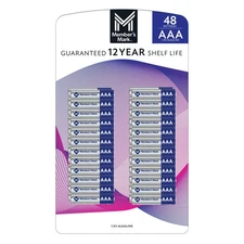 Member's Mark M92PP2-24 AAA Alkaline Batteries  12 Year Shelf Life