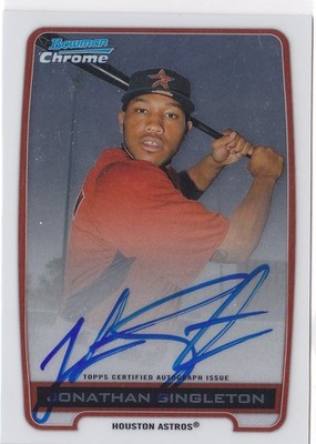 2012 Jonathan Singleton Bowman Chrome   Auto  RC     #BCA-JS (A7205)