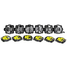 Kc Hilites 91307 39 Pro6 Gravity Led 6 Lights Black Bar System 120w Combo Beam