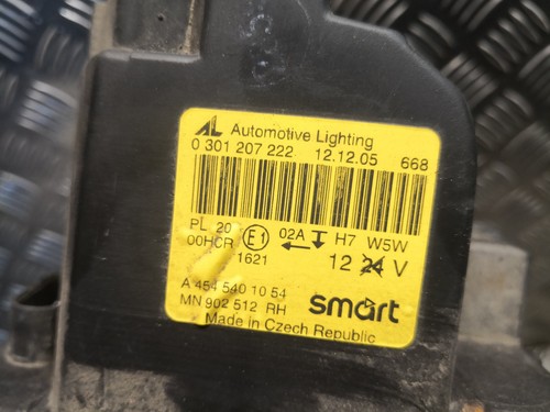 SMART Forfour 454 Vorne Rechts Scheinwerfer 4545401054 LHD - Bild 4 von 4