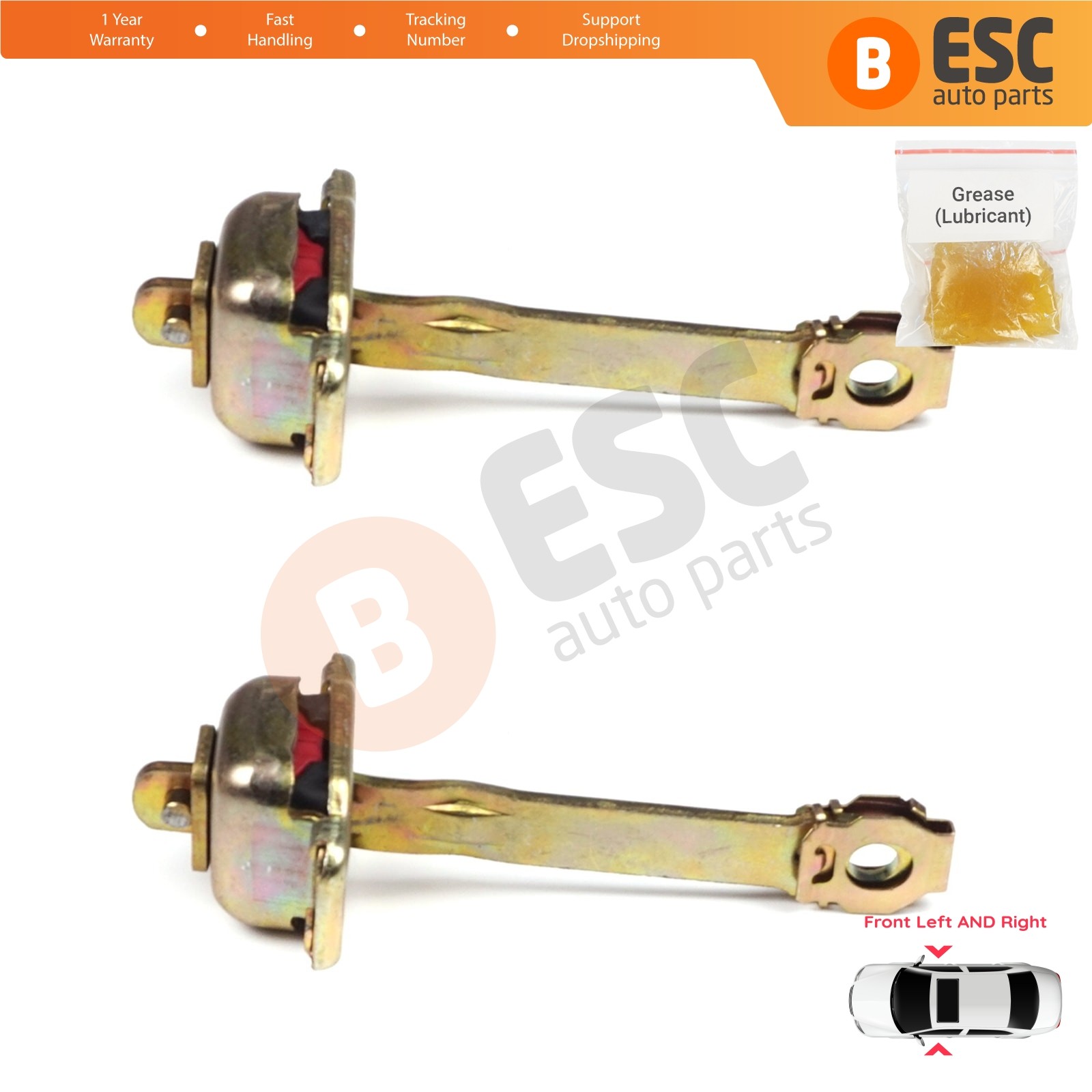 2X Front Door Hinge Stop Check Limiter for VW Transporter T4 1990-2004 Caravelle