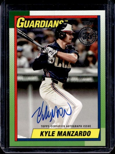 2025 Topps Kyle Manzardo 1990 Baseball Auto (Series 2) #90B2-KM Guardians