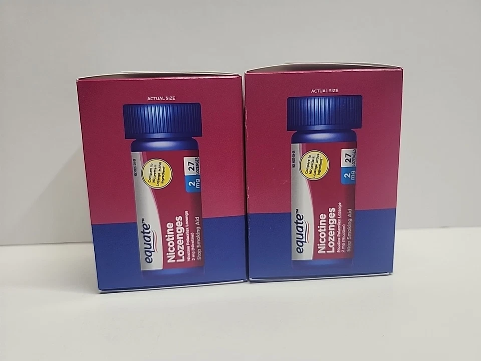 Pastilhas de nicotina Equate sabor cereja 2mg caixa de 108ct. (Lote de 2 caixas) - Imagem 2 de 4