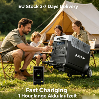 3840Wh Tragbare Powerstation Powerbank 3600W LiFePO4 Solar Generator Aferiy P310
