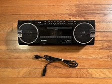 VINTAGE Sharp QT27 BK Boom Box Stereo Radio Works / Cassette Needs Repair