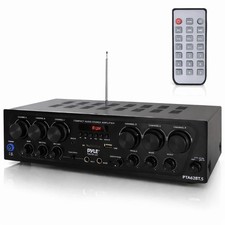 Pyle Bluetooth Wireless Home Amplifier System - Upgraded 6 Channel 5, Black