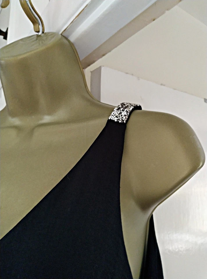 NEXT Black Diamante Evening Top - Size 12 - BNWT - Image 2 of 3