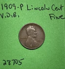 1909-P VDB Lincoln Wheat Cent / Penny 1c Fine