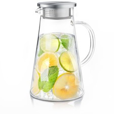 Arendo Glaskaraffe Deckel Griff Glas Karaffe ...