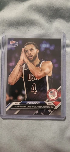 2024 Topps Now Olympics Gold Medal Game Steph Curry #27 Night Night Celebration