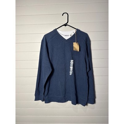 Method Mens V-Neck Pullover Sweater Navy Blue Waffle Knit Size Medium NWT