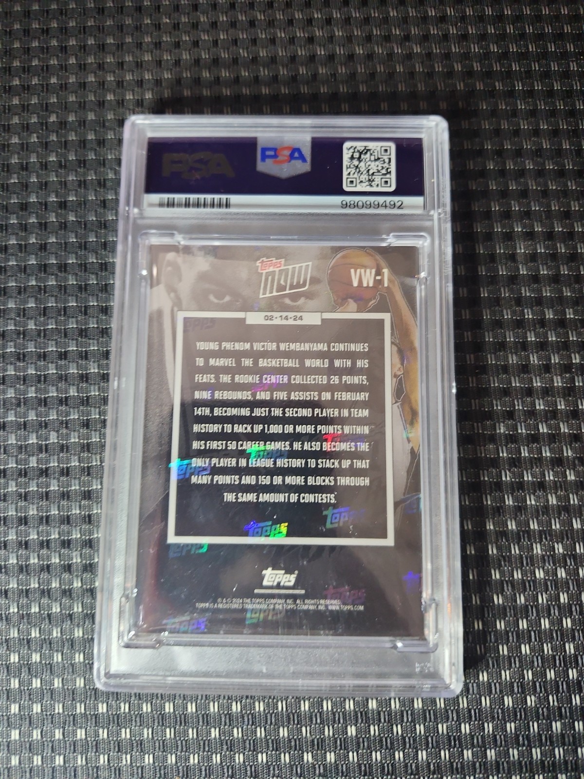 2023 Topps Now Victor Wembanyama RC #VW-1 PSA 9  view 4
