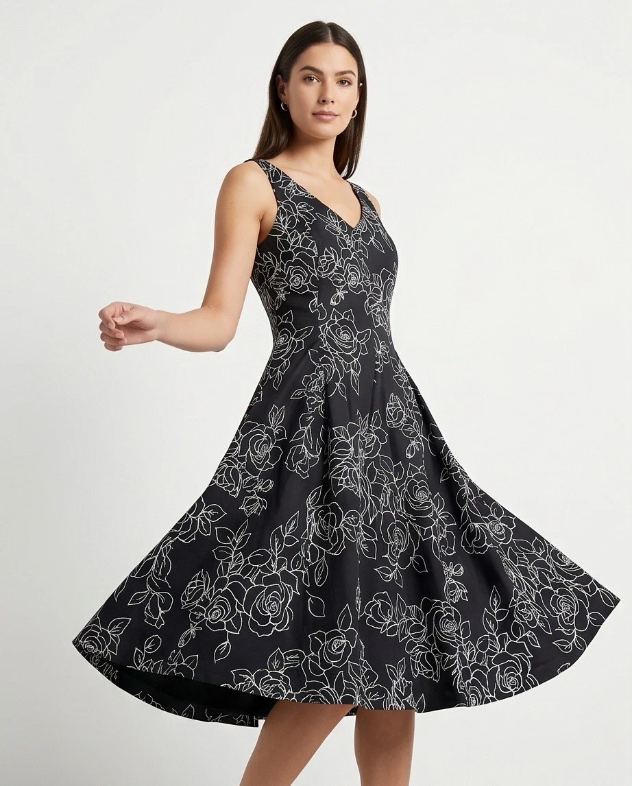 green spring dress Green fit and flare spring linen dresses women 4897