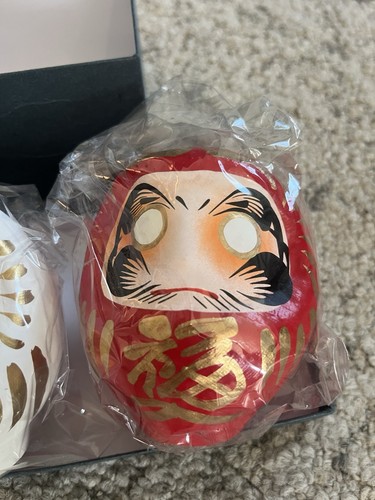 Takasaki Daruma Puppe Set Rot Und Weiß - Bild 3 von 6