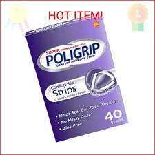 Super Poligrip Strips Size 40 Ct Poligrip Strong All Day Comfort Seal Denture Ad