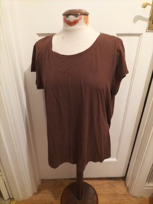 Damen Tshirt Geliebt Größe 3XL Braun Kurzarm