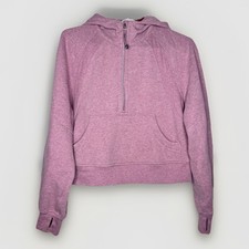 Lululemon Scuba Oversized Half-Zip Hoodie Heathered Pink XS/S