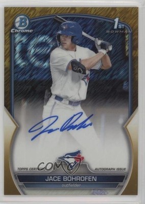 2023 Bowman Draft Gold Shimmer Refractor 49/50 Jace Bohrofen #CDA-JBO Auto w5p
