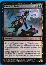 Blood Tribute FOIL Zendikar NM Black Rare MAGIC MTG CARD (ID# 510630) ABUGames