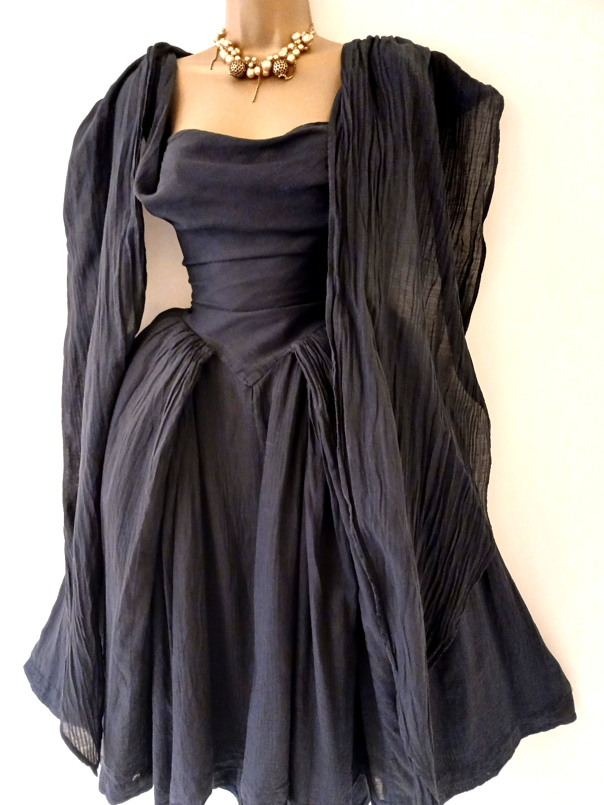 Vivienne Westwood Vintage  Fit &Flare Black Monroe Dress Size IT44 / UK 12