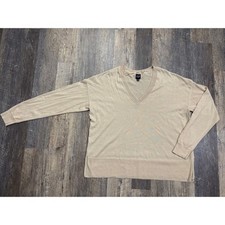 GAP Beige V-Neck Sweater Size XL